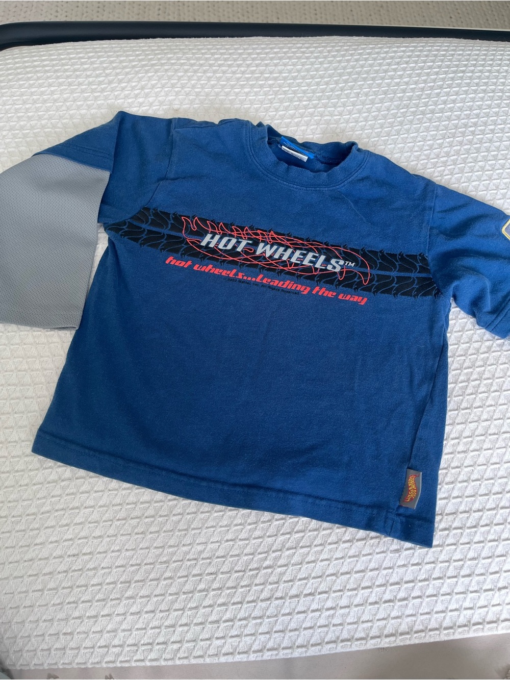 Vintage Hot Wheels Kids' Blue Graphic Long Sleeve Tee